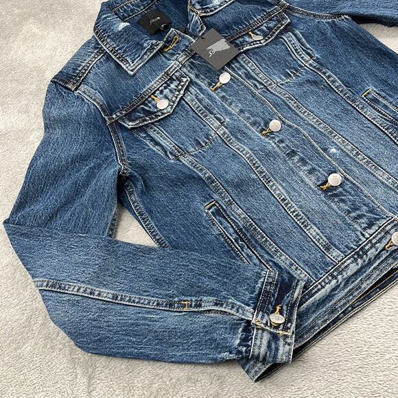 NEW Joes Jeans M Women's 100% Cotton Standard Trucker Denim Jacket Maurine FLAW - Picture 2 of 15